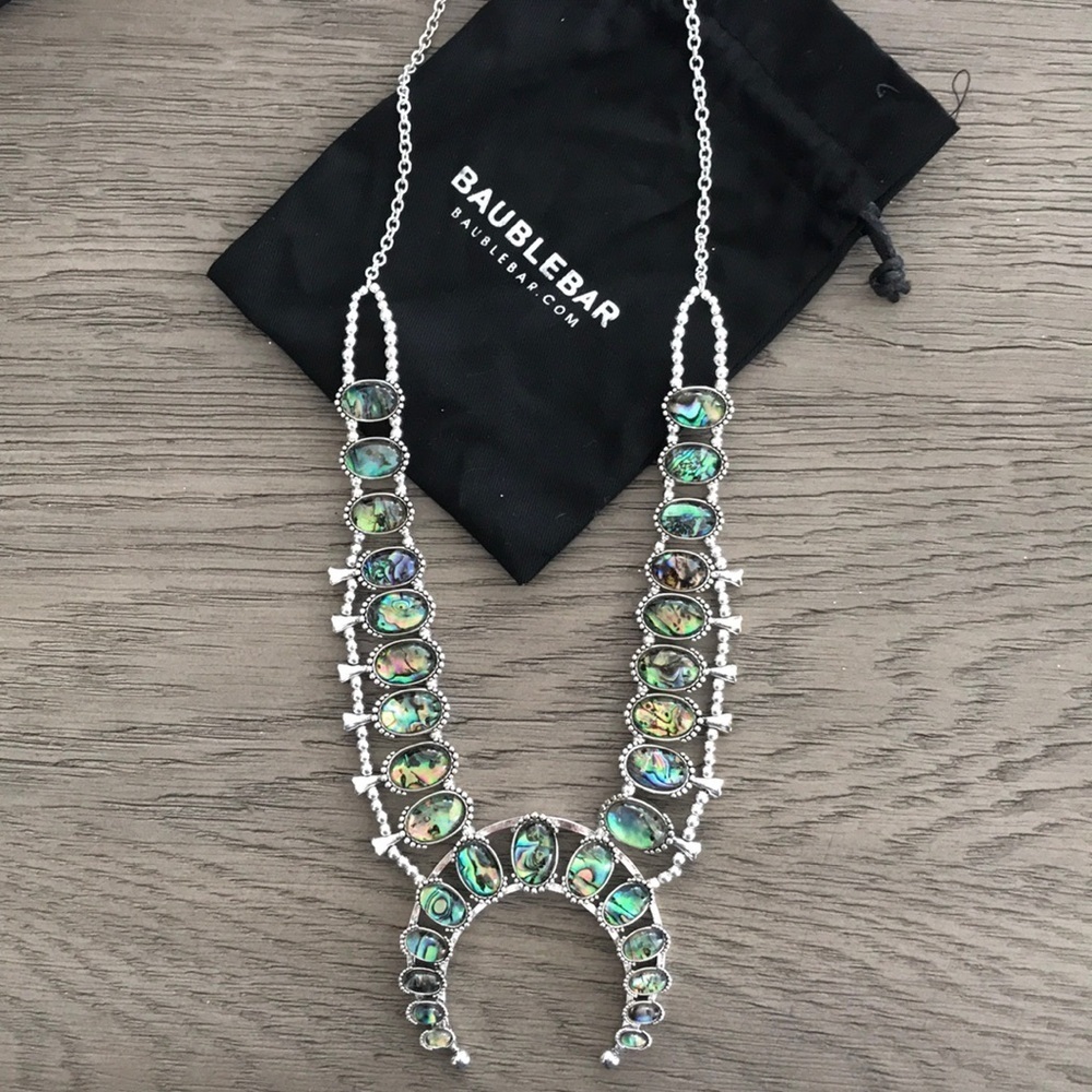 Baublebar green jewled necklace